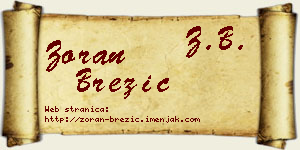 Zoran Brezić vizit kartica